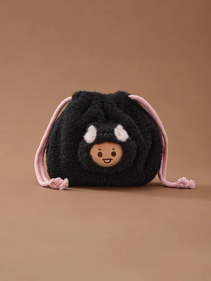 BT21 BABY MORE FLUFFY FACE PLUSH STRING POUCH