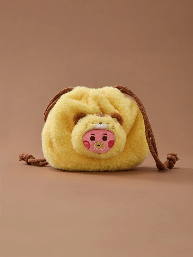 BT21 BABY MORE FLUFFY FACE PLUSH STRING POUCH