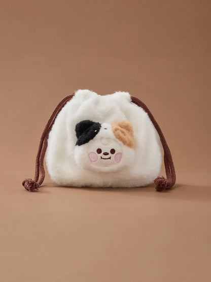 BT21 BABY MORE FLUFFY FACE PLUSH STRING POUCH