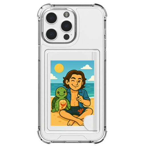 Magsafe Bumper Case with Card Holder _ Eddy with Turtle