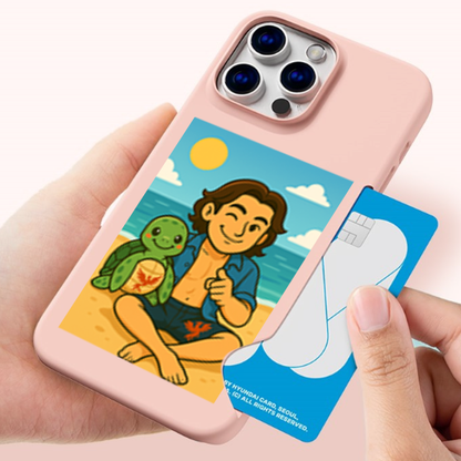 Magsafe 3D Hard case with hidden Card holder_ Eddy with Turtle