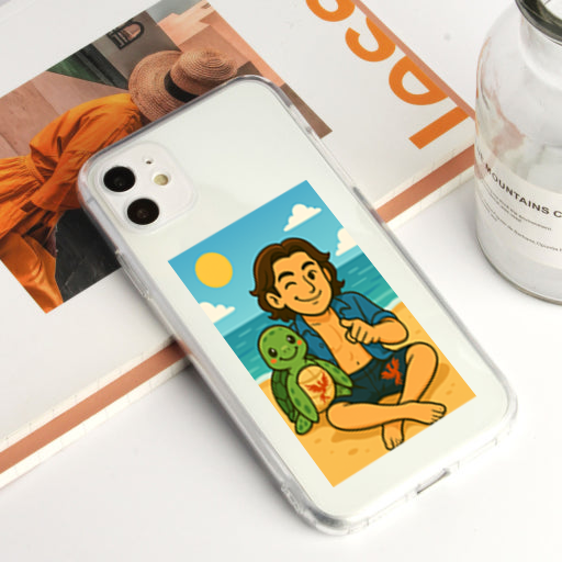 Classic Slim clear case _ Eddy with Turtle