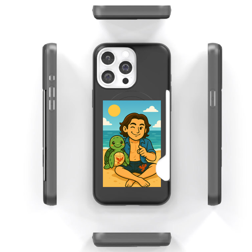 Magsafe Side Card Holder Bumper Case _ Eddy With Turtle